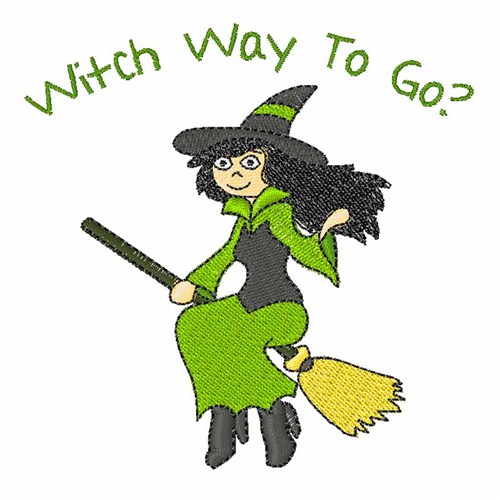 Witch Way Machine Embroidery Design