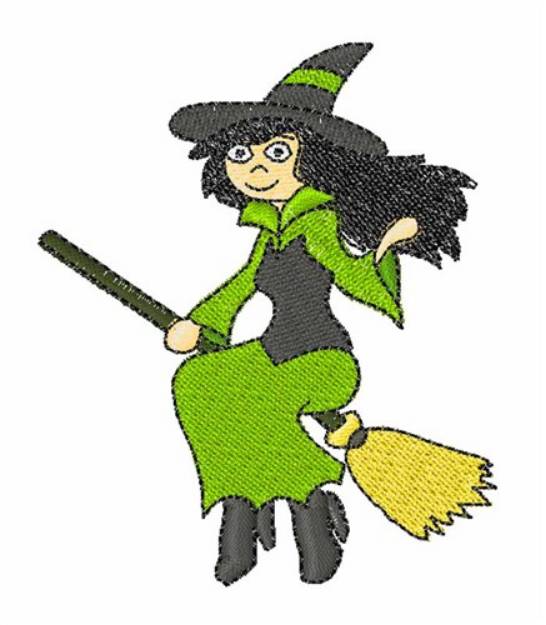 Picture of Cute Witch Machine Embroidery Design