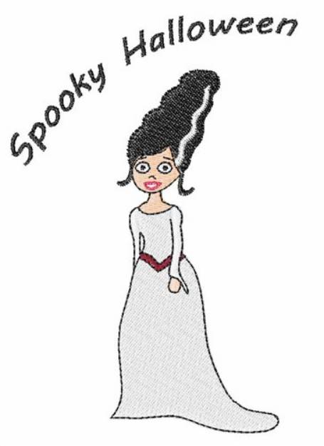 Picture of Spooky Halloween Lady Machine Embroidery Design