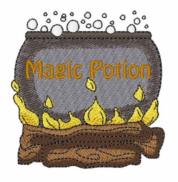 Picture of Magic Potion Pot Machine Embroidery Design