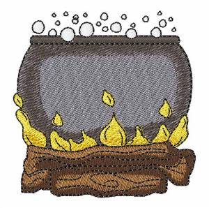 Picture of Witches Boiling Pot Machine Embroidery Design