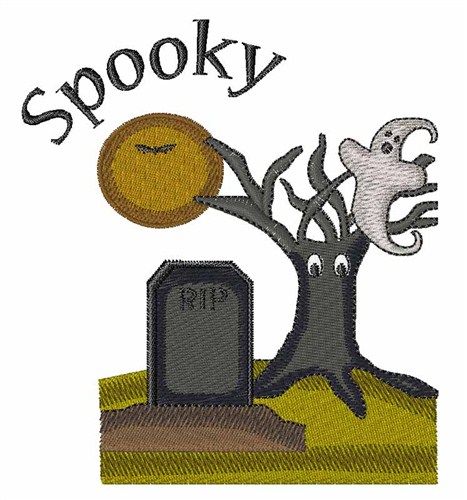 Spooky Cemetery Machine Embroidery Design
