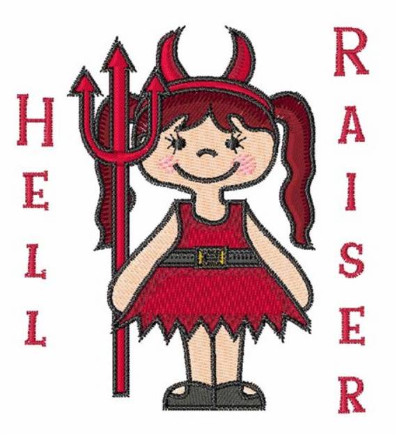 Picture of Girl Hell Raiser Machine Embroidery Design