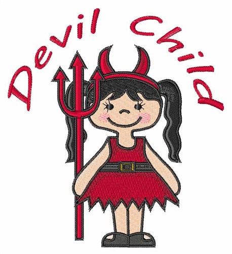 Devil Child Machine Embroidery Design
