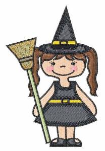 Picture of Cartoon Witch Machine Embroidery Design