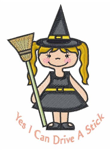Funny Witch Machine Embroidery Design