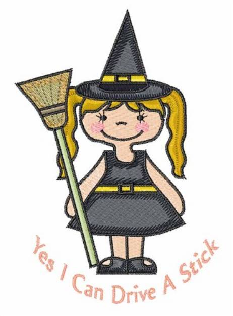 Picture of Funny Witch Machine Embroidery Design