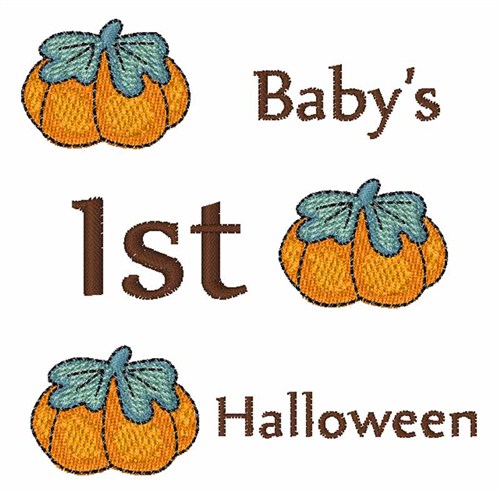 Babys First Halloween Machine Embroidery Design
