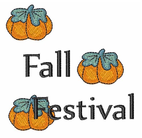 Fall Festival Pumpkins Machine Embroidery Design