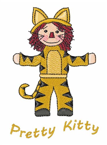 Kitty Cat Costume Machine Embroidery Design