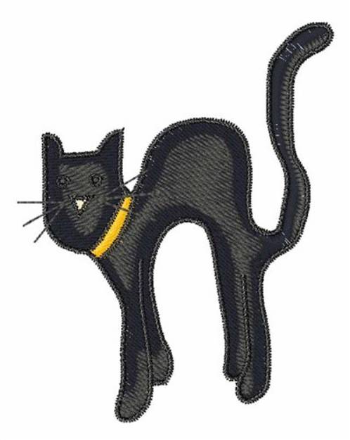 Picture of Scary Black Cat Machine Embroidery Design
