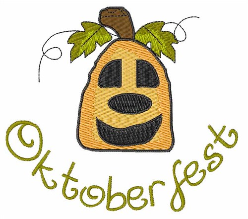 Oktoberfest Pumpkin Machine Embroidery Design