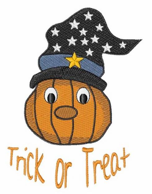 Picture of Trick Or Treat Pumpkin Machine Embroidery Design