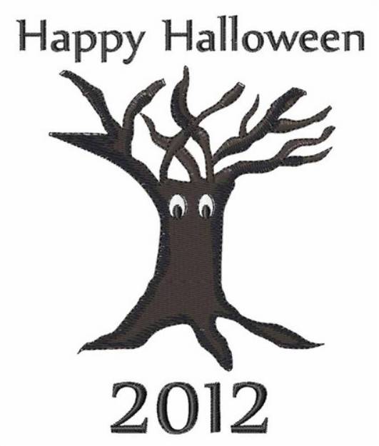 Picture of Happy Halloween Tree Machine Embroidery Design