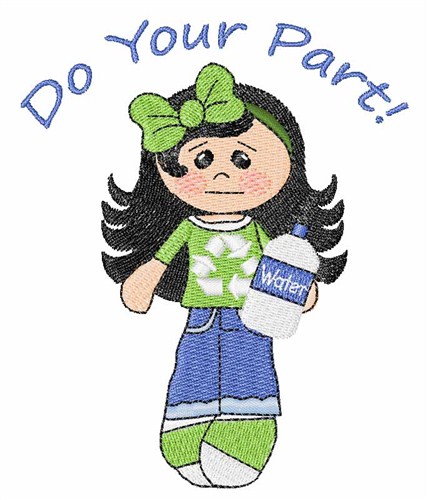 Do Your Part Recycle Machine Embroidery Design