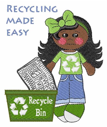 Recycling Made Easy Machine Embroidery Design