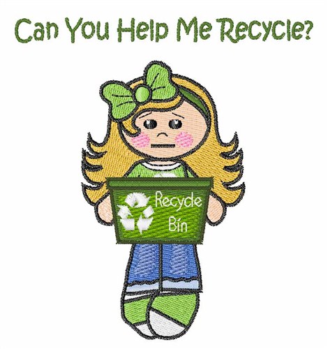 Help Recycle Machine Embroidery Design
