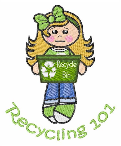 Recycling 101 Machine Embroidery Design