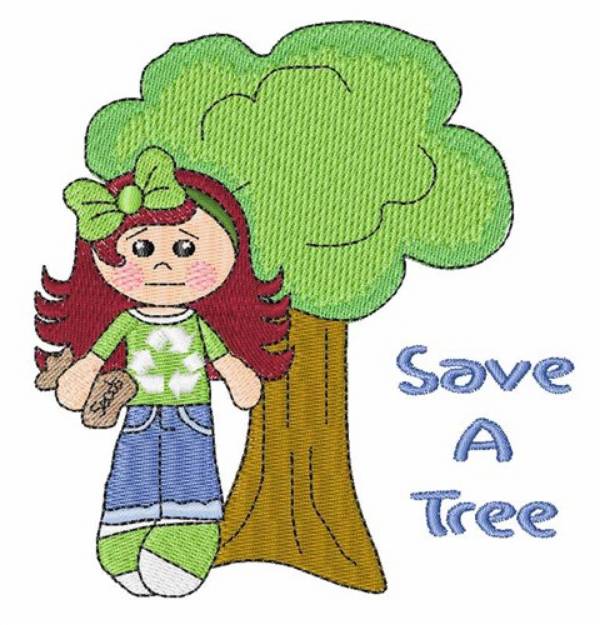 Picture of Save a Tree Machine Embroidery Design