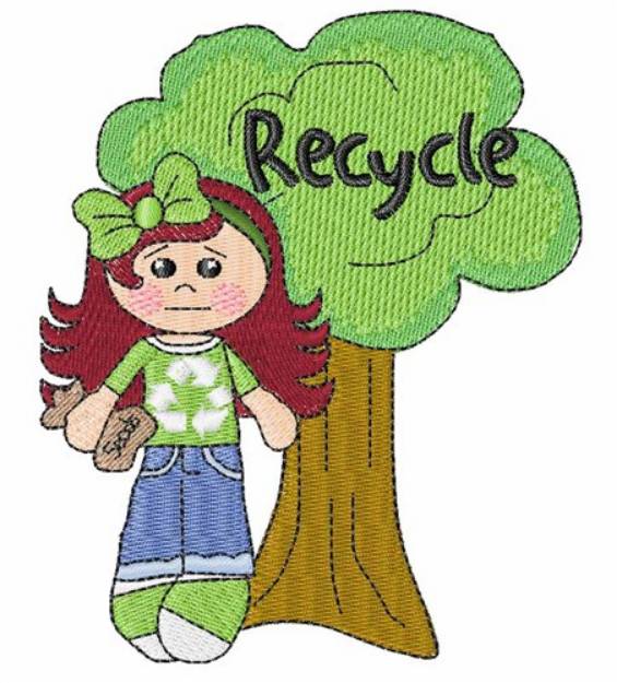 Picture of Recycle Tree Machine Embroidery Design