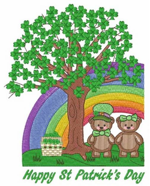 Picture of St Patricks Bear Machine Embroidery Design