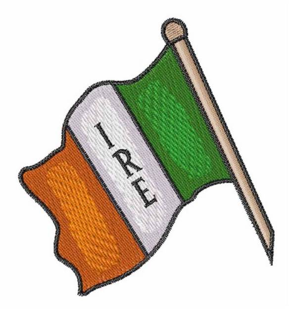 Picture of IRE Flag Machine Embroidery Design