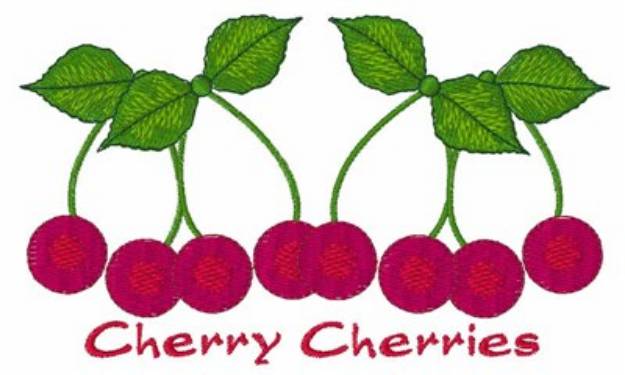 Picture of Cherry Cherries Machine Embroidery Design