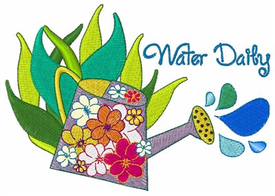 Water Daily Machine Embroidery Design