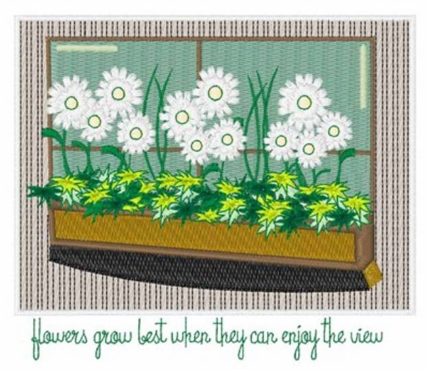 Picture of Flowers with a View Machine Embroidery Design