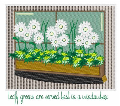 Leafy Greens Box Machine Embroidery Design