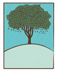 Picture of Tree On a Hill Machine Embroidery Design