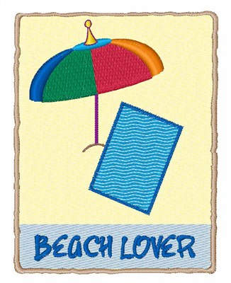 Beach Lover Machine Embroidery Design