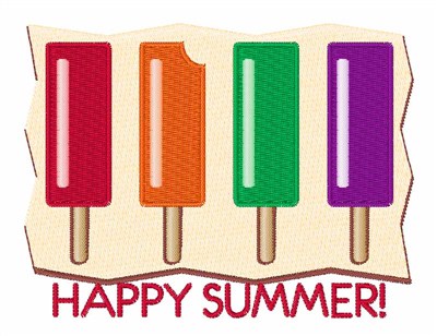 Happy Summer Machine Embroidery Design