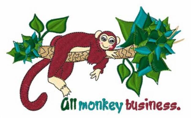 Picture of All Monkey Business Machine Embroidery Design