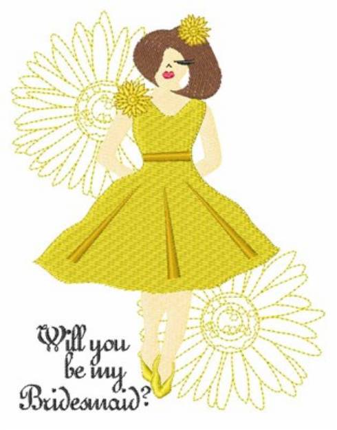 Picture of Be My Bridesmaid? Machine Embroidery Design