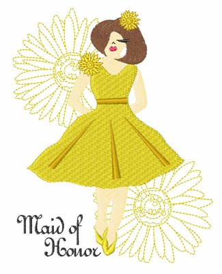 Maid Of Honor Machine Embroidery Design