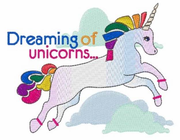 Picture of Dreaming of Unicorns Machine Embroidery Design