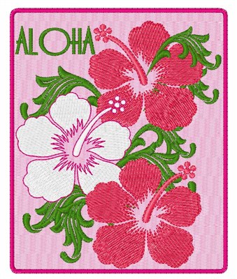 Aloha Hibiscus Machine Embroidery Design