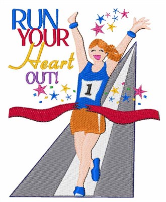 Run Your Heart Out Machine Embroidery Design