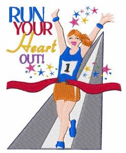 Picture of Run Your Heart Out Machine Embroidery Design