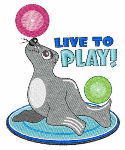 Picture of Live To Play Machine Embroidery Design