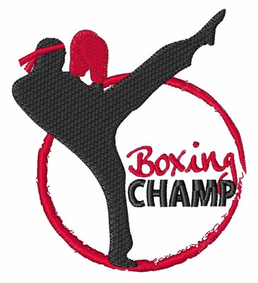Boxing Champ Machine Embroidery Design