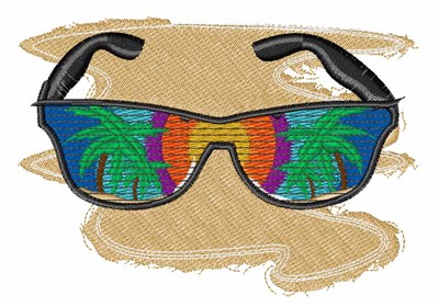 Tropical Sun Shades Machine Embroidery Design