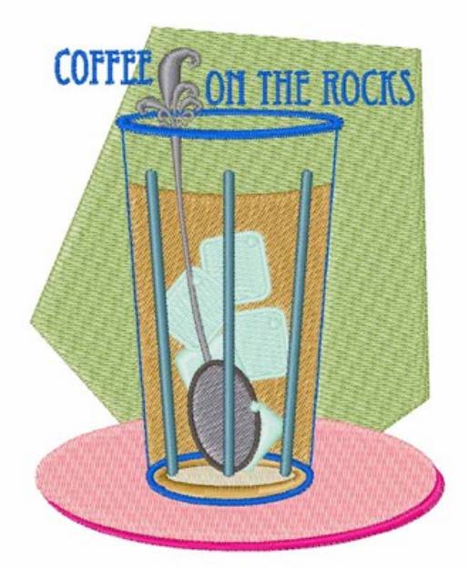 Picture of Coffee On The Rocks Machine Embroidery Design