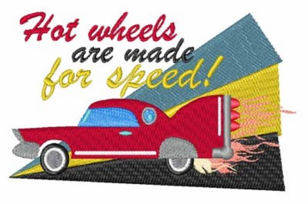 Picture of Wheels Made For Speed! Machine Embroidery Design