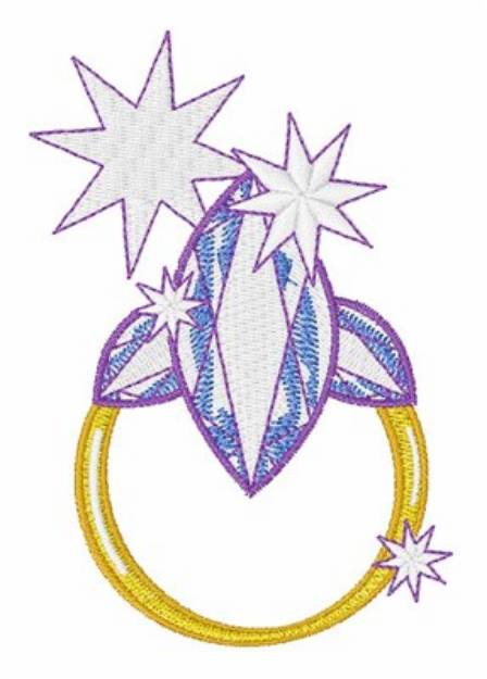 Picture of Diamond Ring Bling Machine Embroidery Design
