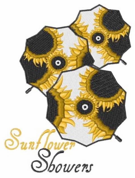 Picture of Sunflower Showers Machine Embroidery Design