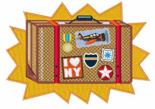 Picture of Travelers Suitcase Machine Embroidery Design