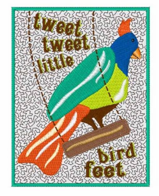 Picture of Tweet Tweet Bird Feet Machine Embroidery Design