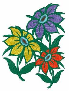 Picture of Bright Flowers Machine Embroidery Design